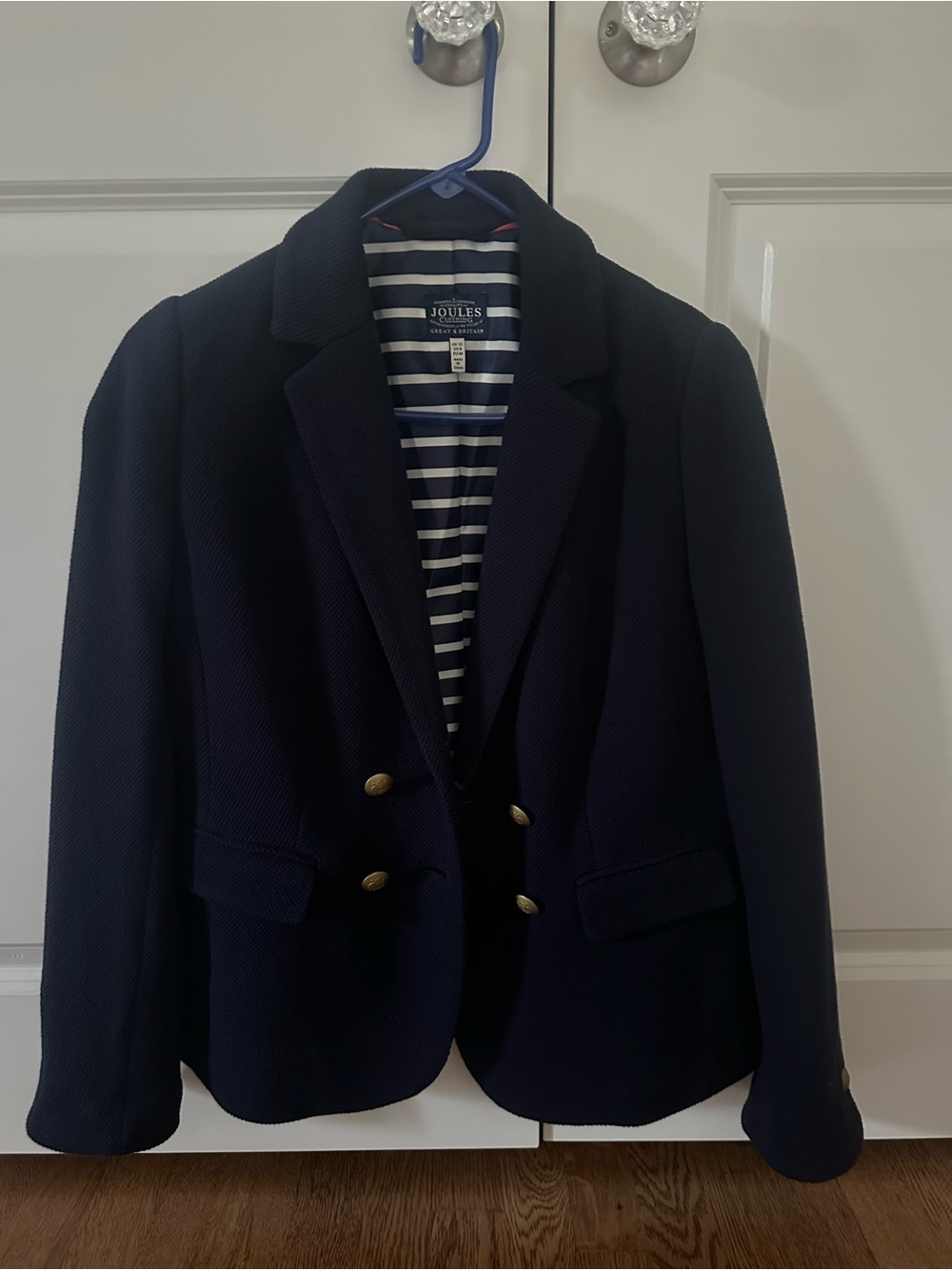 Joules Women's Navy Double-Breasted Blazer